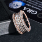 Baguette Center Eternity Band — Moissanite, 925 Silver