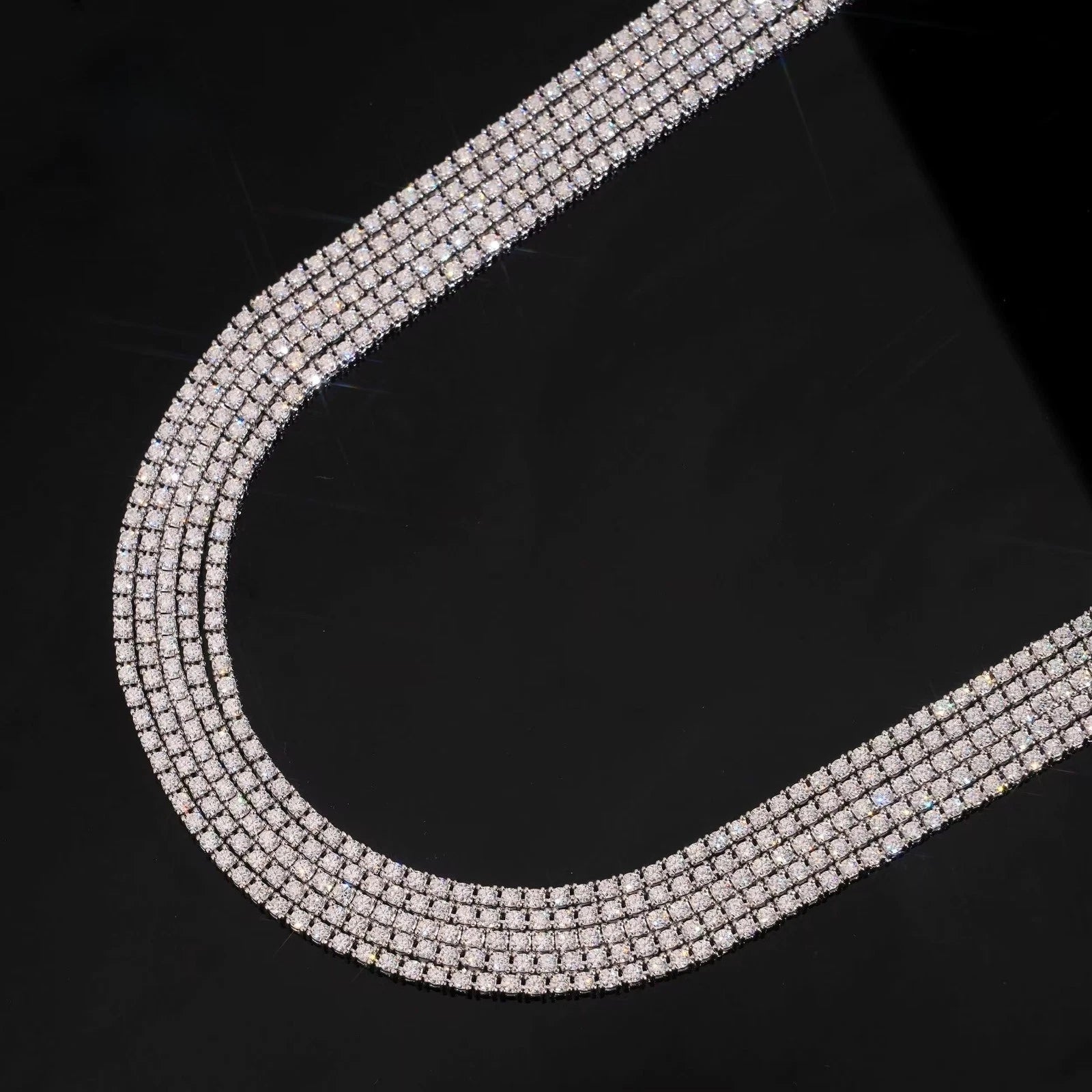 2MM Tennis Chain Moissanite S925 + Rhodium