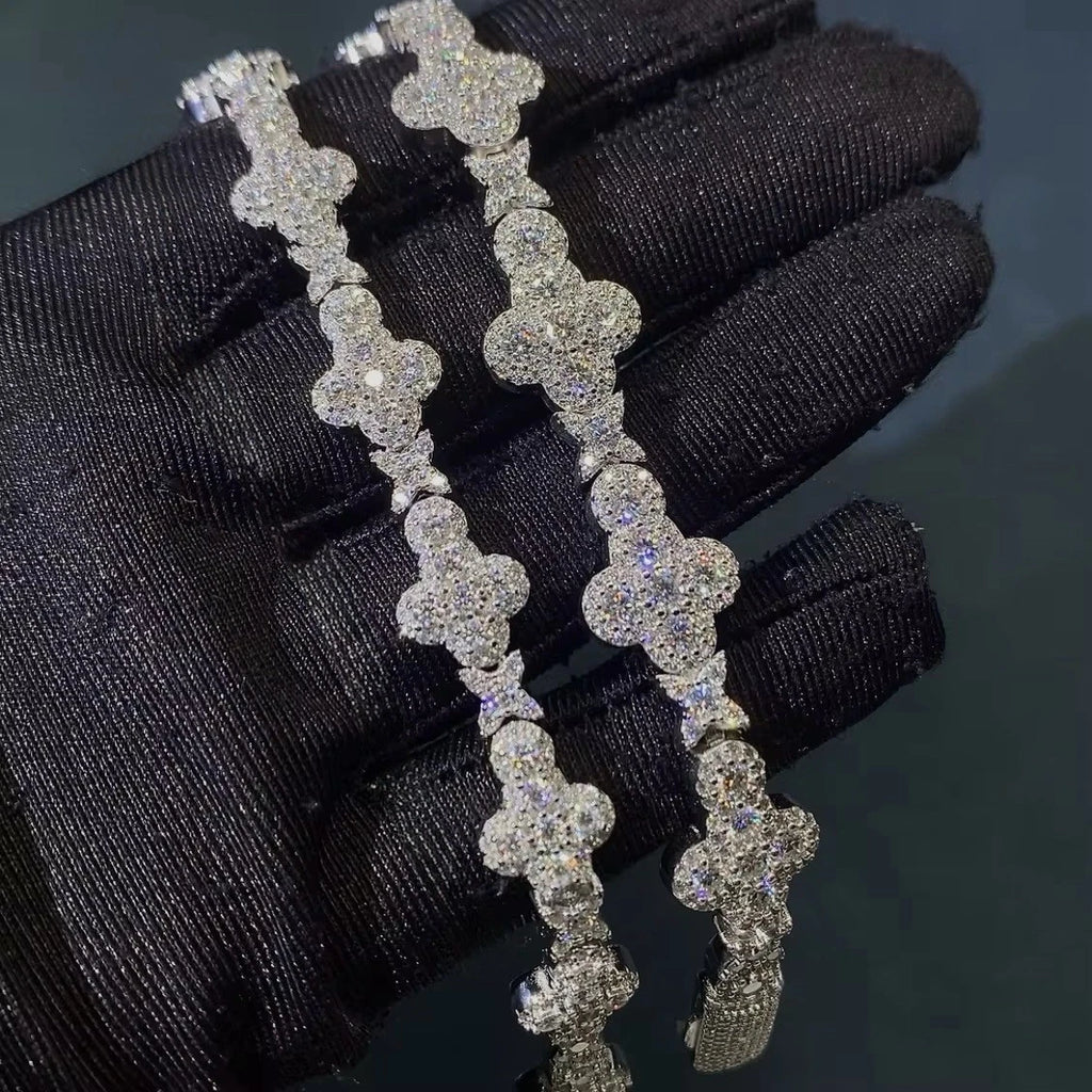 Cluster Bracelet Moissanite S925 + Rhodium