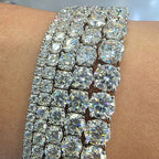 4mm Tennis Chain, Moissanite, 925 Silver | FAZE Jewelry