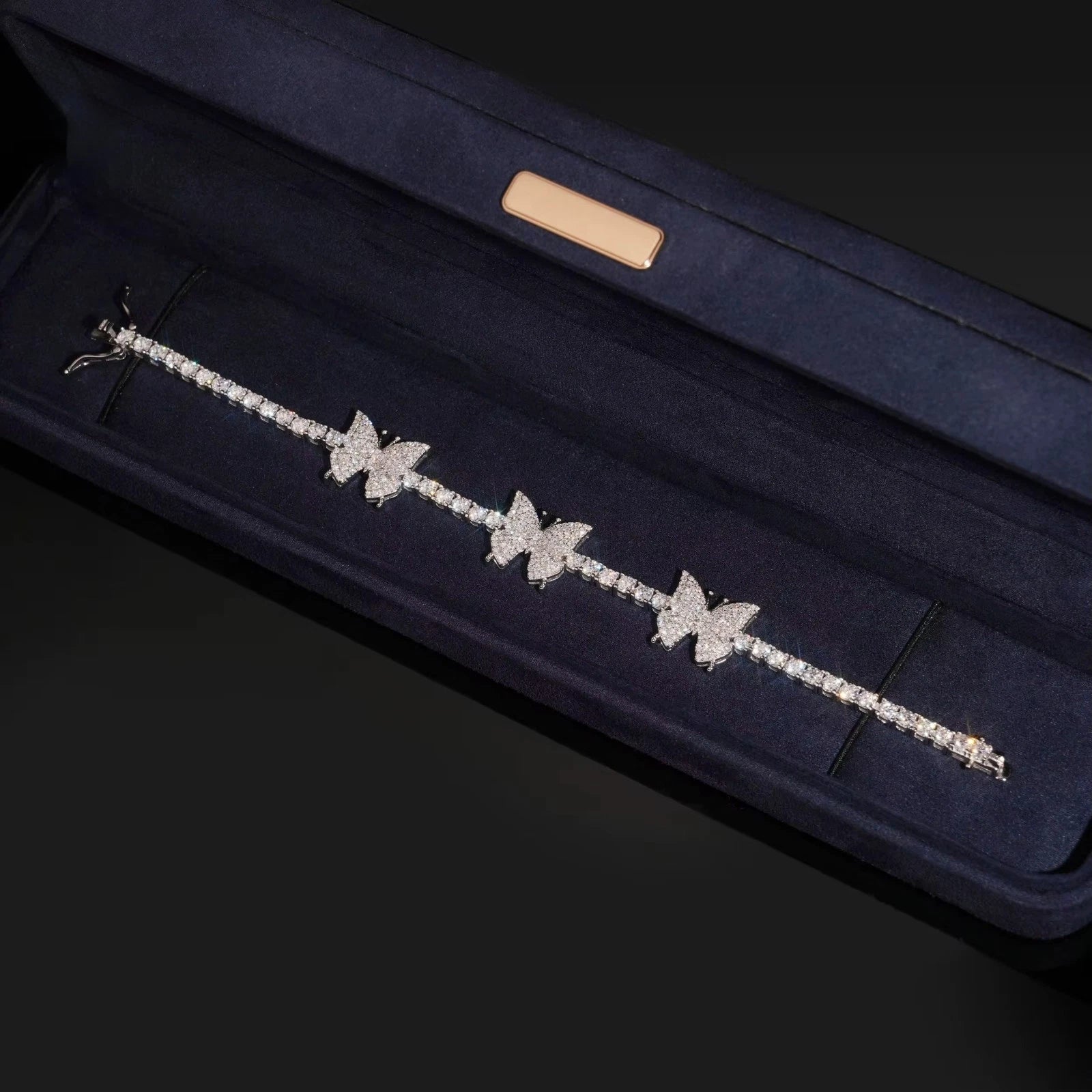 3MM Butterfly Bracelet Moissanite S925