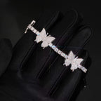 3mm Butterfly Bracelet, Moissanite, 925 Silver | FAZE Jewelry