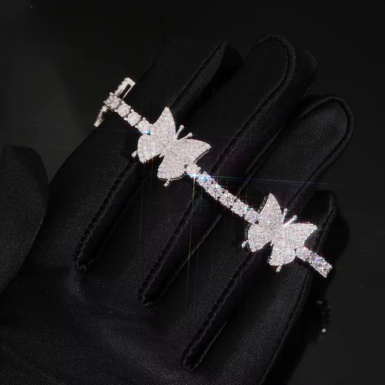 3MM Butterfly Bracelet Moissanite S925