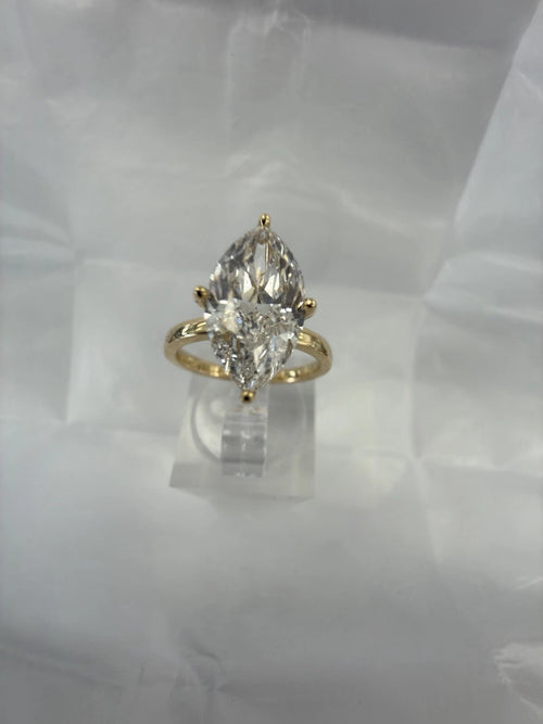 14kt Gold Engagement Ring 2.49ct Marquise Cut Lab Grown Diamond CVD D Color