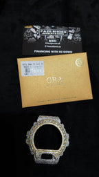 GShock Bezel Two Tone Gold, Moissanite, Gold-Tone 925 Silver | FAZE Jewelry