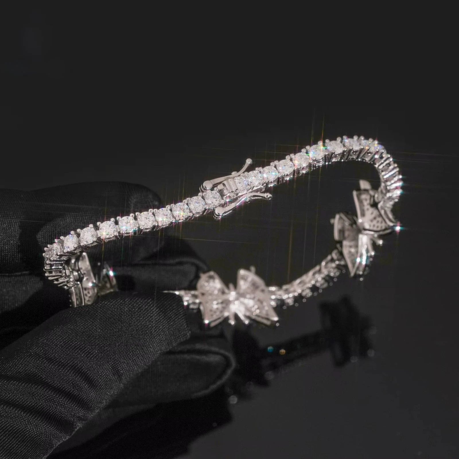 3MM Butterfly Bracelet Moissanite S925