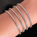 3MM Tennis Chain Moissanite Silver S925 + Rhodium