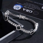 Clover Black Bracelet, Moissanite, 925 Silver | FAZE Jewelry