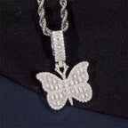Butterfly Pendant, Moissanite, 925 Silver | FAZE Jewelry