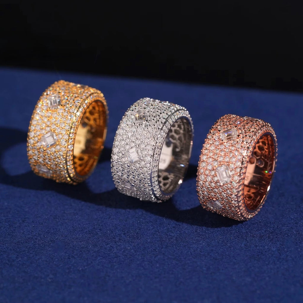 Icedout Moissanite S925 Baguette Ring