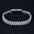 Spiked Prong Cuban Link Bracelet – Moissanite & 925 Silver