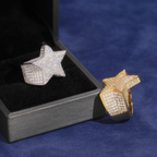 3D Star Ring — Moissanite, 925 Silver