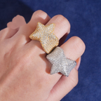 3D Star Ring — Moissanite, 925 Silver
