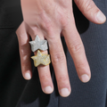 3D Star Ring — Moissanite, 925 Silver