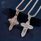 Star Cross Pendant — Moissanite, 925 Silver