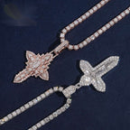 Star Cross Pendant — Moissanite, 925 Silver