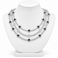 3MM Clover Tennis Chain — Moissanite, 925 Silver