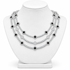 3MM Clover Tennis Chain — Moissanite, 925 Silver